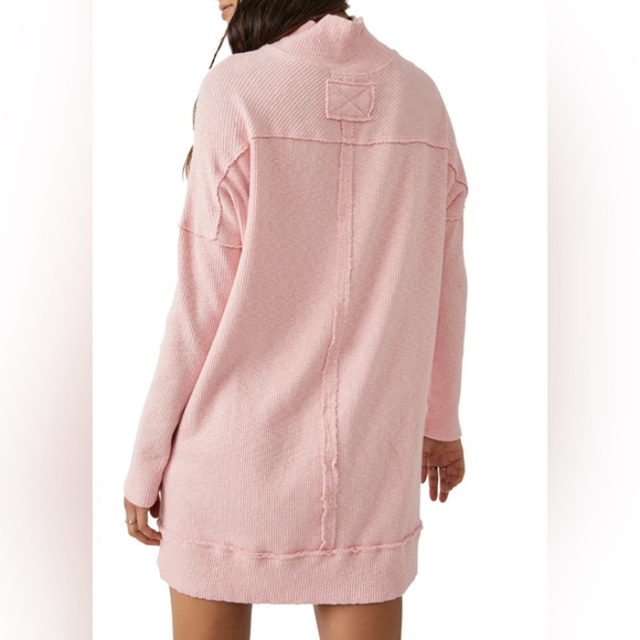 Free People Casey Sweater Rib knit tunic Heart Haze pink - Picture 2 of 15